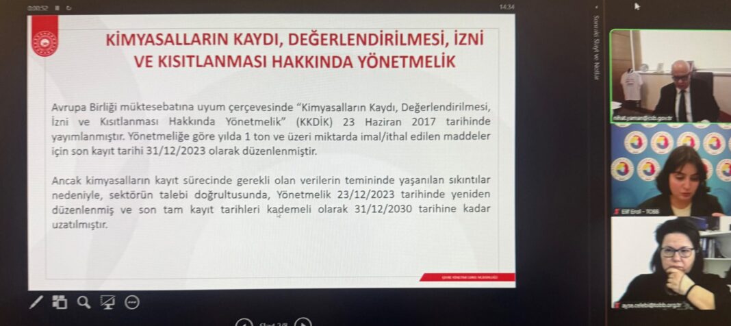 KKDİK Kapsamında Bireysel Geçici Kayıtlar Konulu Webinar Çevrim İçi Olarak Yapıldı